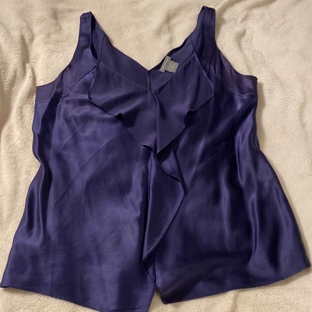 100% silk sleeveless blouse made by Ann Taylor in medium.